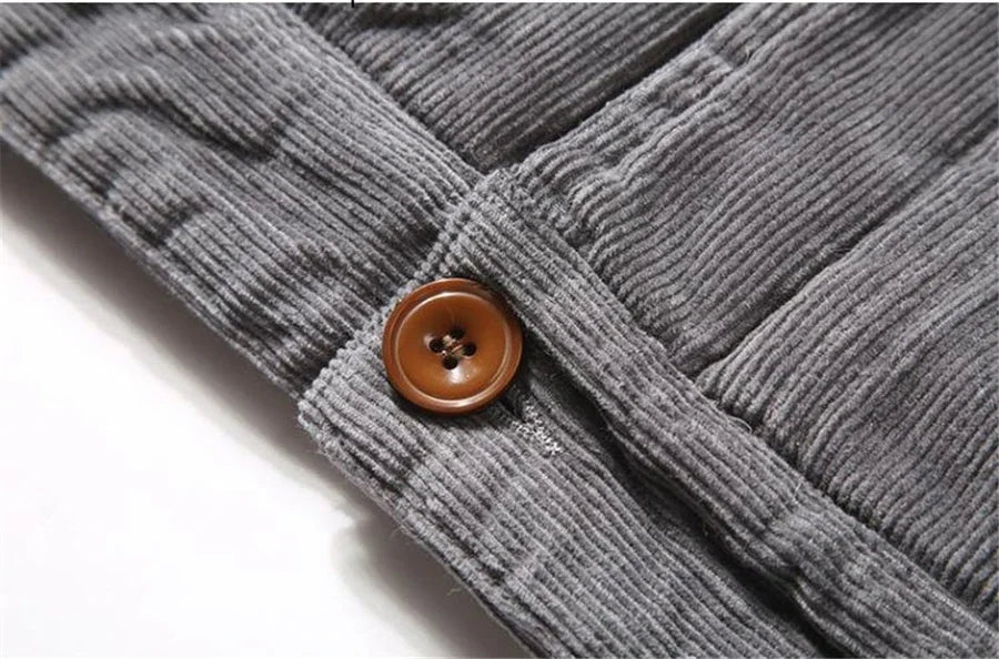 Men's Corduroy Fleece-Lined Winter Jacket