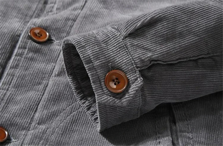 Men's Corduroy Fleece-Lined Winter Jacket