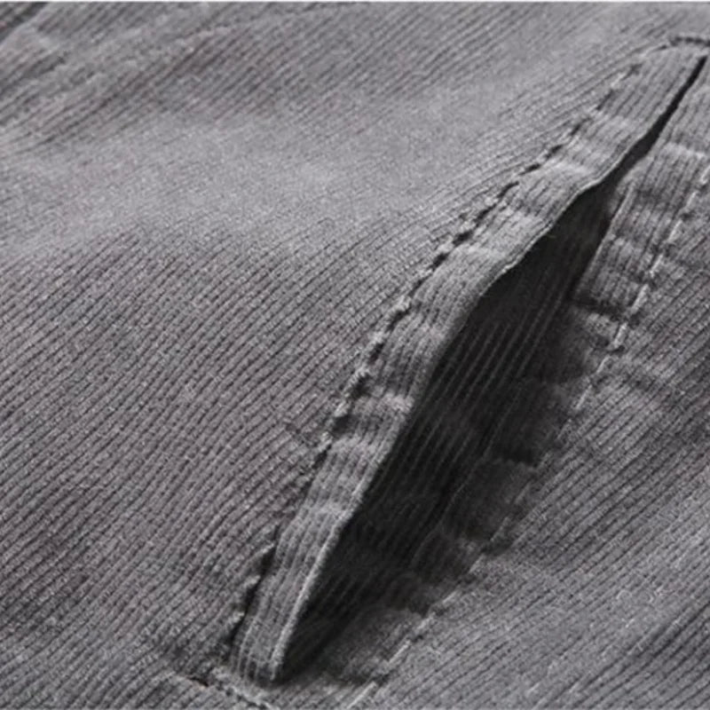 Men's Corduroy Fleece-Lined Winter Jacket