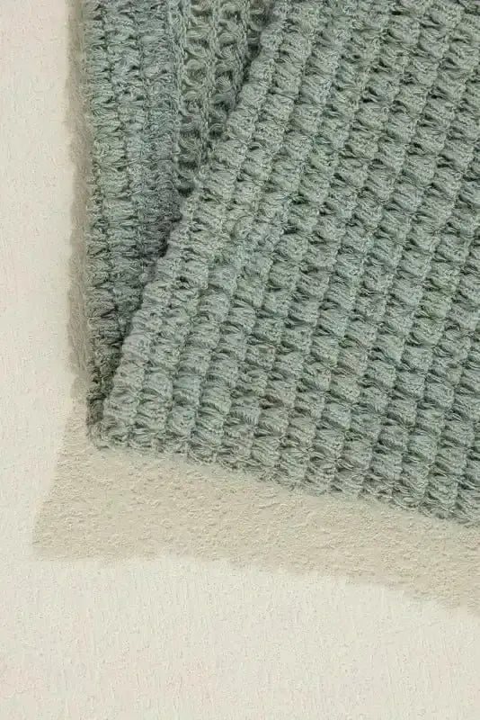 Women's Laurel Green Waffle-Knit Cardigan